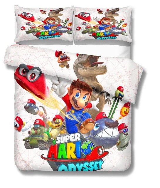 Super Mario Bros 2219 Duvet Cover and Pillowcase Set Bedding Set Super Mario Bros 2219 Duvet Cover and Pillowcase Set Bedding Set
