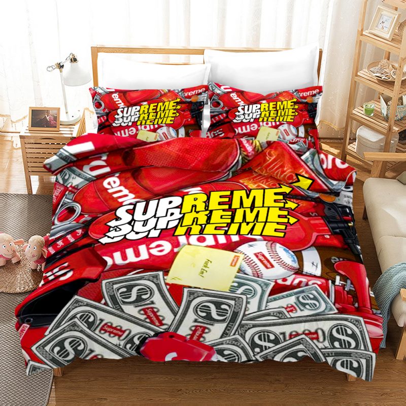Supreme Duvet Cover and Pillowcase Set Bedding Set 826 Supreme Duvet Cover and Pillowcase Set Bedding Set 826