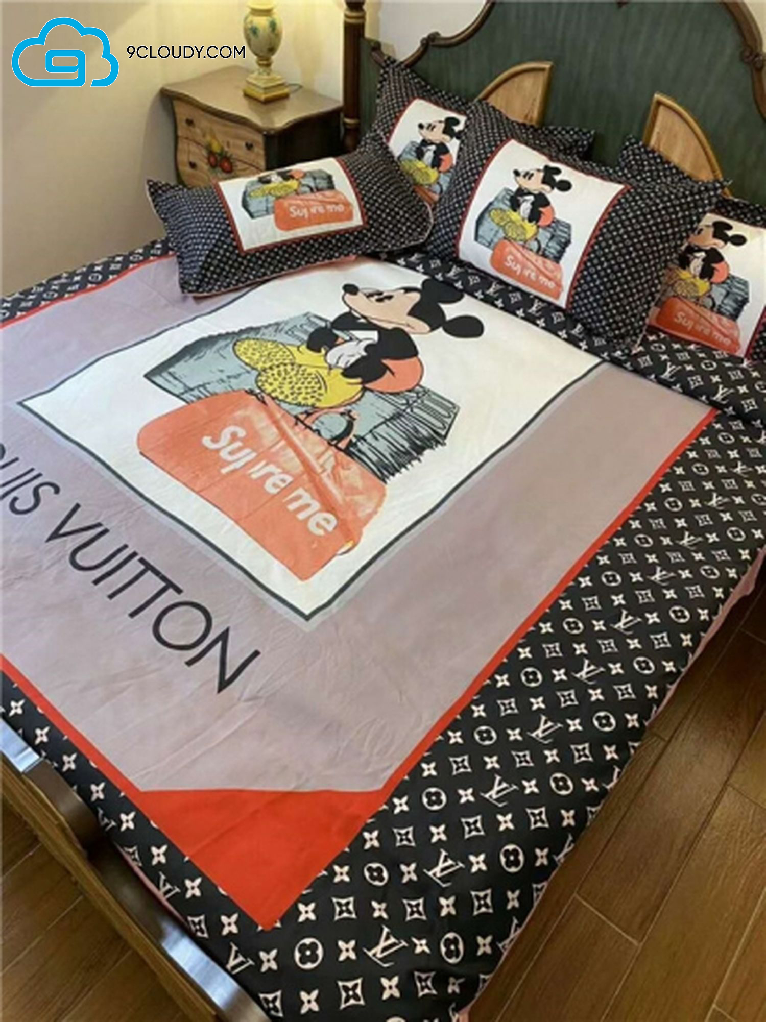 Supreme Louis Vuitton And Mickey Mouse Duvet Cover Bedding Sets Supreme Louis Vuitton And Mickey Mouse Duvet Cover Bedding Sets