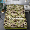 Supreme Louis Vuitton Camo Duvet Cover Bedding Sets