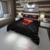Supreme Louis Vuitton Deadpool Black Pattern Quilt Bedding Set