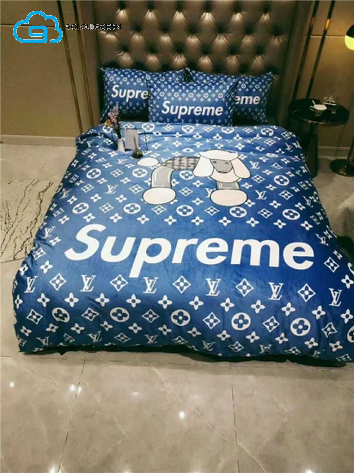 Supreme Louis Vuitton Dog Blue Duvet Cover Bedding Sets Supreme Louis Vuitton Dog Blue Duvet Cover Bedding Sets