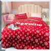 Supreme Louis Vuitton Duvet Cover Pillow Cases Quilt Bedding Set