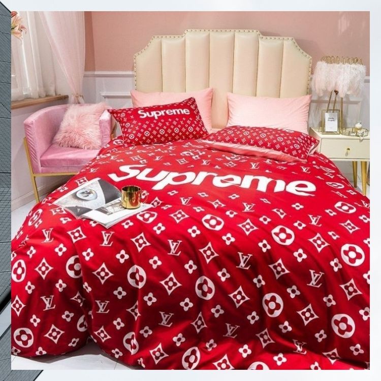Supreme Louis Vuitton Duvet Cover Pillow Cases Quilt Bedding Set Supreme Louis Vuitton Duvet Cover Pillow Cases Quilt Bedding Set
