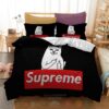 Supreme White Cat Inspired Bedding Set