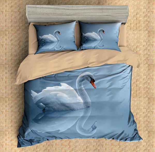 Swan 2 Duvet Cover and Pillowcase Set Bedding Set Swan 2 Duvet Cover and Pillowcase Set Bedding Set