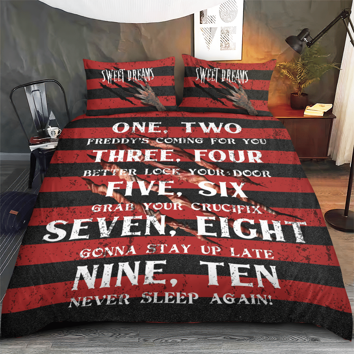 Sweet Dreams One Two Freddy Is Coming Bedding Set Sweet Dreams One Two Freddy Is Coming Bedding Set