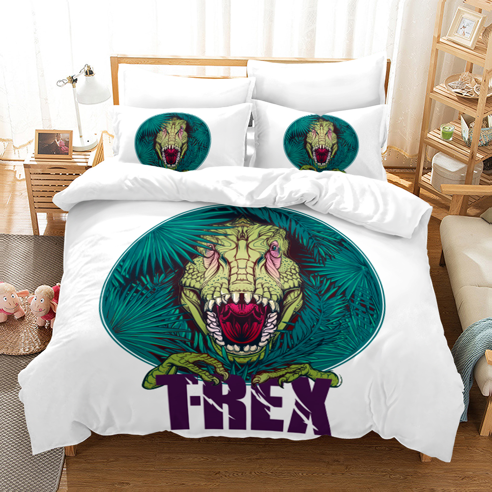 T Rex Duvet Cover and Pillowcase Set Bedding Set T Rex Duvet Cover and Pillowcase Set Bedding Set