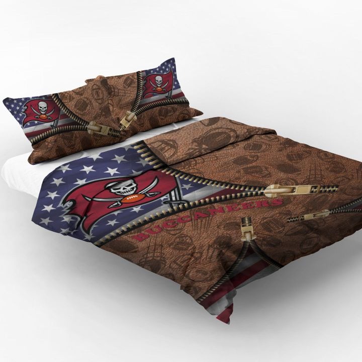 Tampa-Bay-Buccaneers-Nfl-American-Flag-Leather-Pattern-Bedding-Set-2