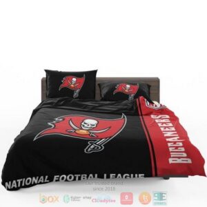 Tampa Bay Buccaneers Nfl Black Red Bedding Set