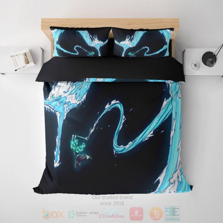 Tanjiro-Dragon-Embossed-Demon-Slayer-Bedding-Set-1