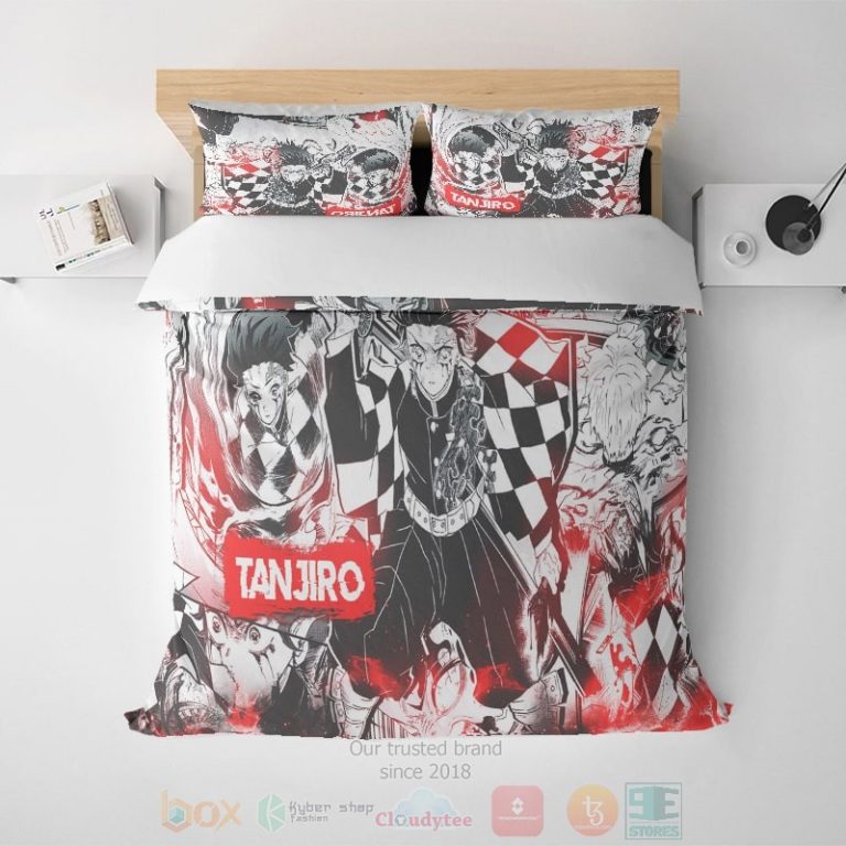 Tanjiro-Manga-Color-Fusion-Look-Demon-Slayer-Kimetsu-No-Yaiba-Bedding-Set-1