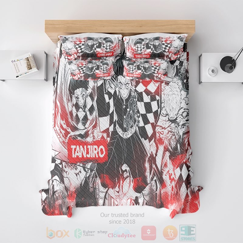 Tanjiro Manga Color Fusion Look Demon Slayer Kimetsu No Yaiba Bedding Set Tanjiro Manga Color Fusion Look Demon Slayer Kimetsu No Yaiba Bedding Set