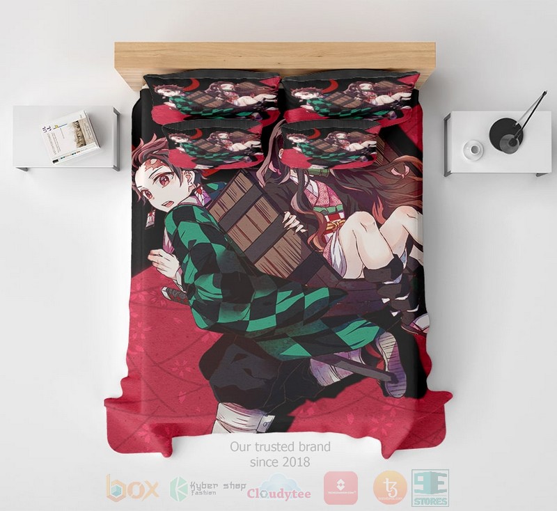 Tanjiro-Nezuko-Home-Essence-Crimson-Black-Moon-Demon-Slayer-Kimetsu-No-Yaiba-Bedding-Set-2