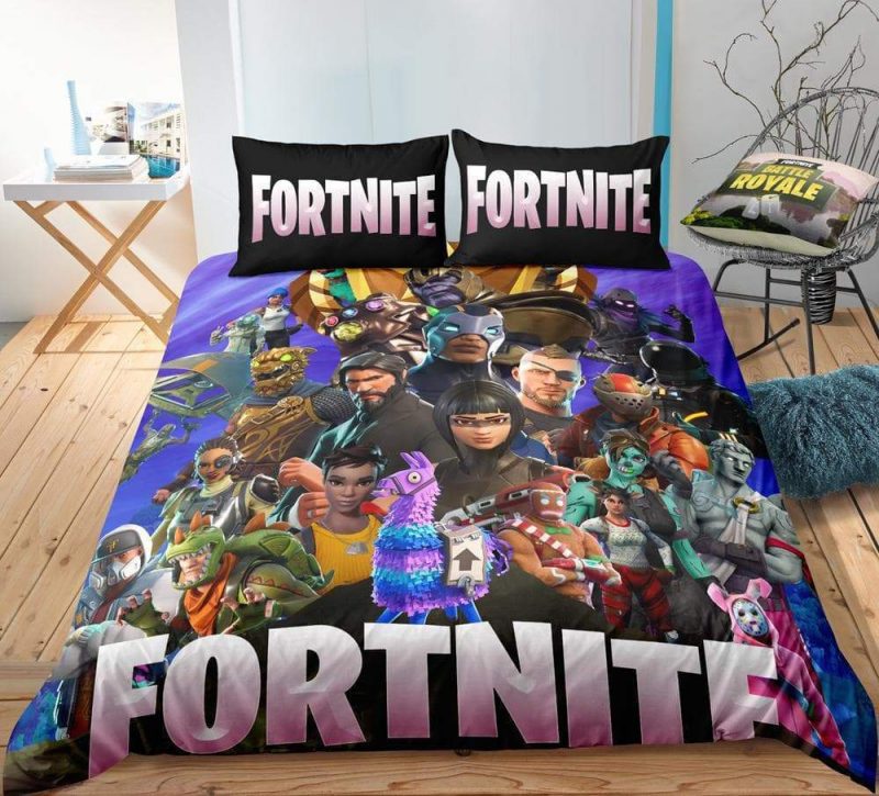 Team 4 Fortnite Gamer Duvet Cover and Pillowcase Set Bedding Set Team 4 Fortnite Gamer Duvet Cover and Pillowcase Set Bedding Set