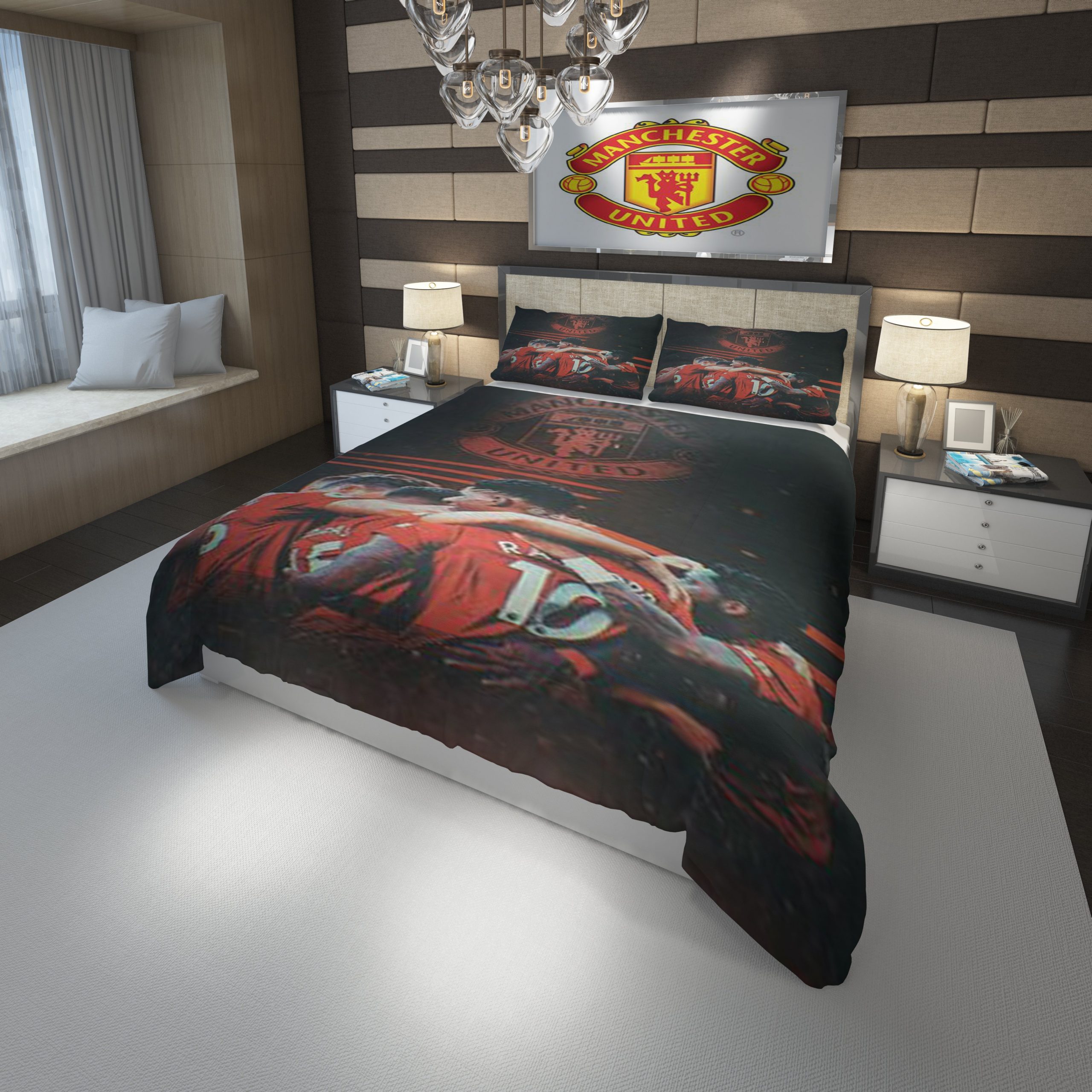 Team Manchester F C Duvet Cover and Pillowcase Set Bedding Set Team Manchester F C Duvet Cover and Pillowcase Set Bedding Set