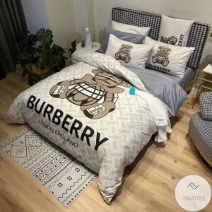 Teddy Bear Burberry London Luxury Brand Bedding Set