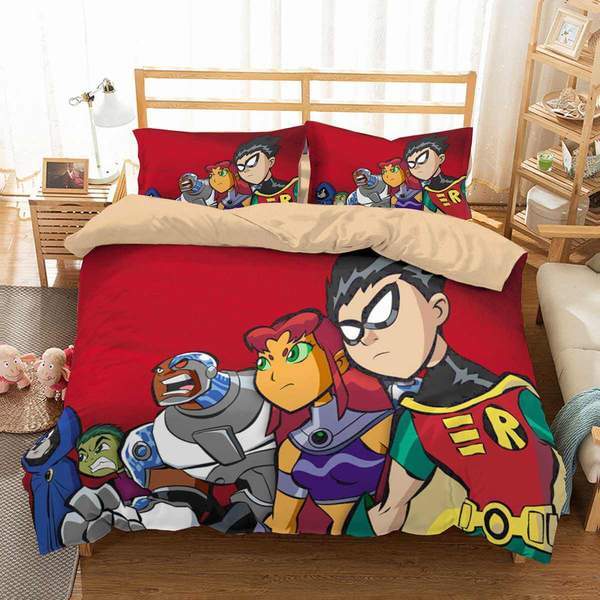 Teen Titans Duvet Cover and Pillowcase Set Bedding Set 616 Teen Titans Duvet Cover and Pillowcase Set Bedding Set 616