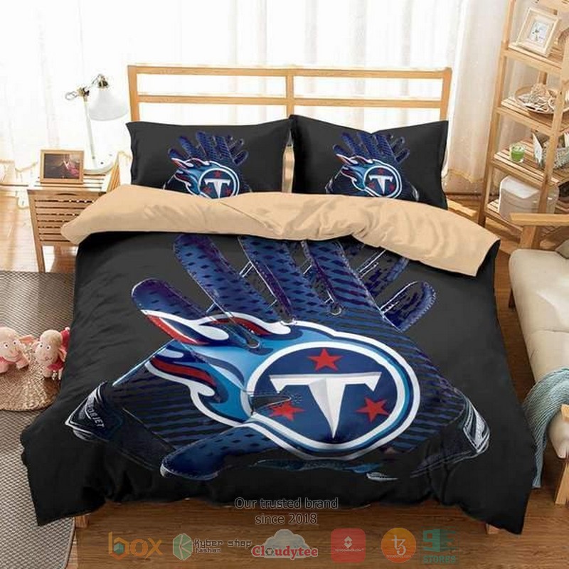 Tennessee Titans Nfl Logo Gloves Bedding Set Tennessee Titans Nfl Logo Gloves Bedding Set