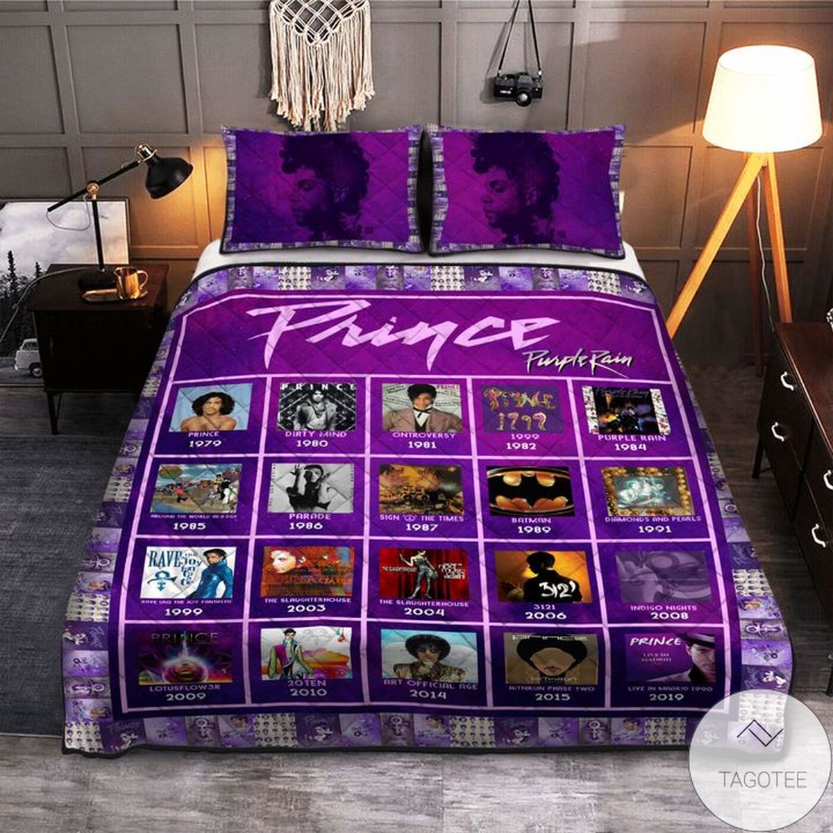 The Artist Prince Purple Rain Quilt Bedding Set The Artist Prince Purple Rain Quilt Bedding Set