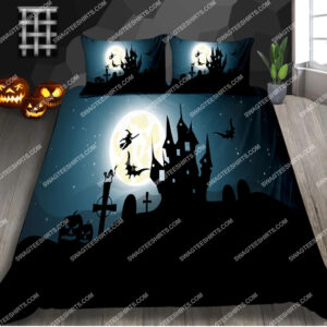 The Dark Castle And Halloween Night Full Printing Bedding Set