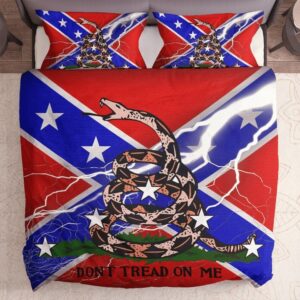 The Gadsden Flag And Confederate Flag Bedding Set