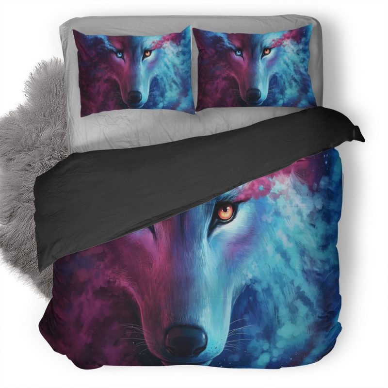 The Galaxy Wolf 7Y Duvet Cover and Pillowcase Set Bedding Set The Galaxy Wolf 7Y Duvet Cover and Pillowcase Set Bedding Set