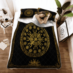 The Helm Of Awe Viking Quilt Bedding Set