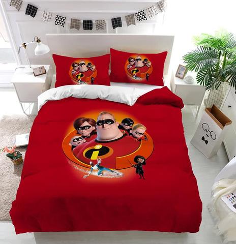 The Incredibles Red Duvet Cover and Pillowcase Set Bedding Set The Incredibles Red Duvet Cover and Pillowcase Set Bedding Set
