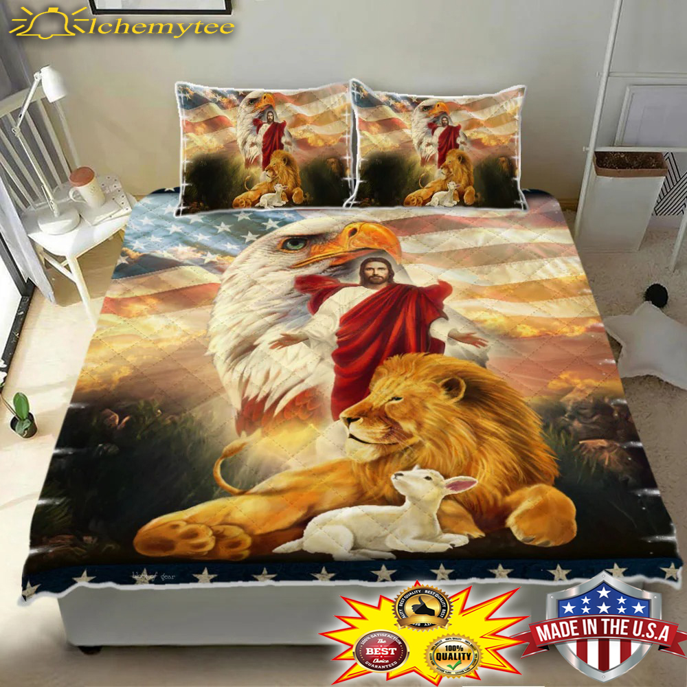 The-Lion-And-Lamb-Jesus-Eagle-Bedding-Set-1