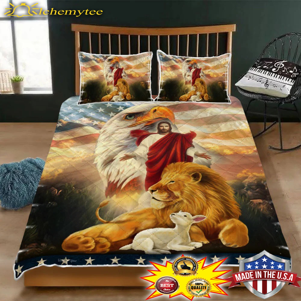The-Lion-And-Lamb-Jesus-Eagle-Bedding-Set-2