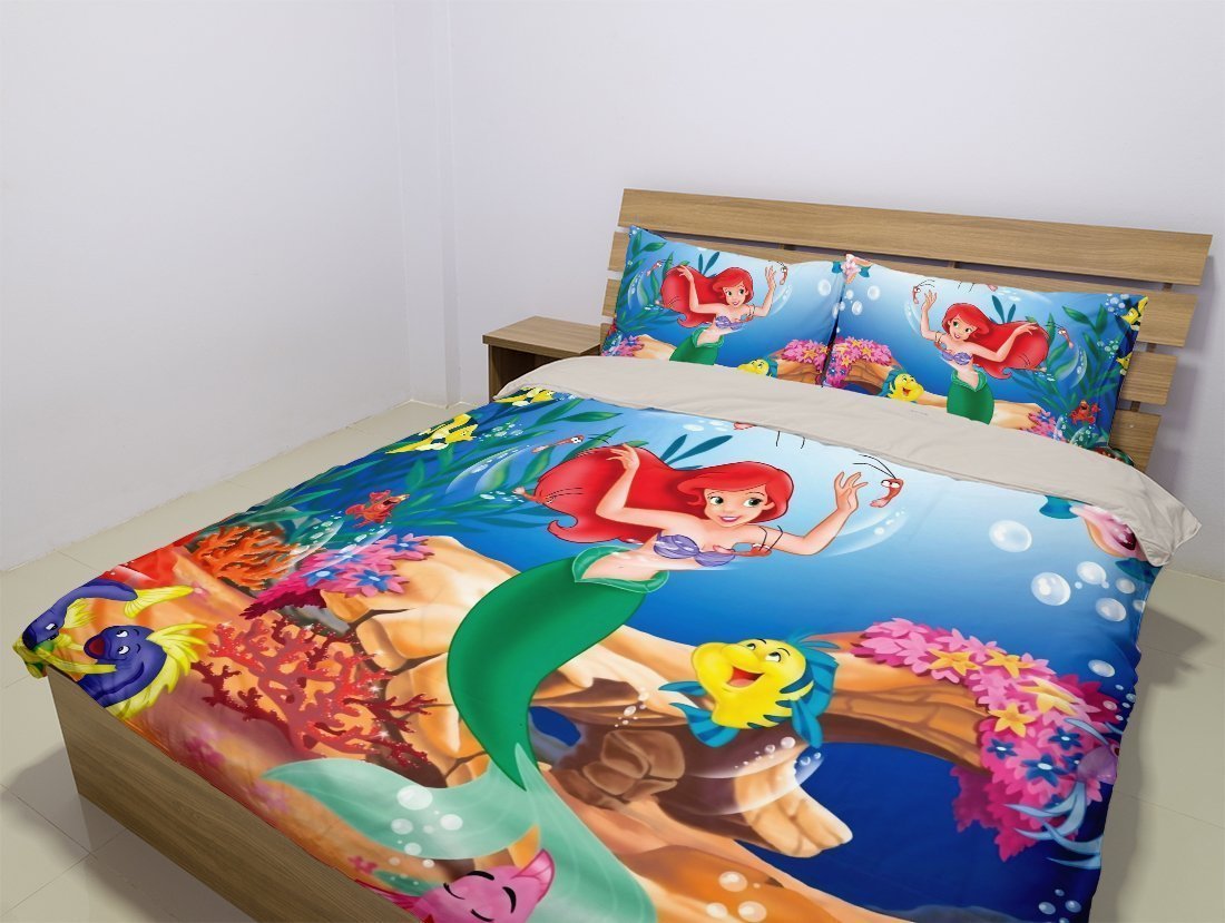 The Little Mermaid Duvet Cover and Pillowcase Set Bedding Set 112 The Little Mermaid Duvet Cover and Pillowcase Set Bedding Set 112