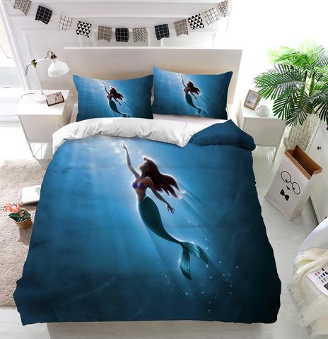 The Little Mermaid Duvet Cover and Pillowcase Set Bedding Set 805 The Little Mermaid Duvet Cover and Pillowcase Set Bedding Set 805