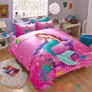 The Little Mermaid Movie Princess Ariel Pink Bedding Set