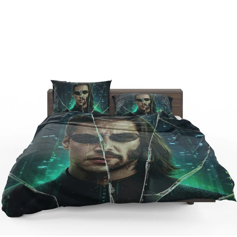 The Matrix Resurrections Movie Keanu Reeves Bedding Set The Matrix Resurrections Movie Keanu Reeves Bedding Set