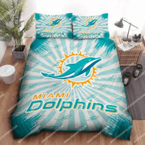 The Miami Dolphins Football Team All Over Print Bedding Set