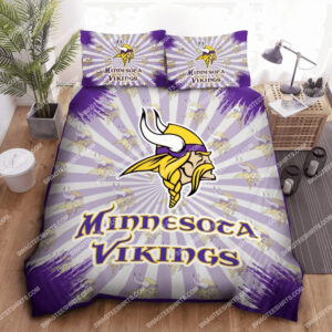 The Minnesota Vikings Football Team All Over Print Bedding Set