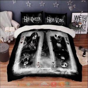The Nightmare Before Christmas His Queen Her King Bedding Set