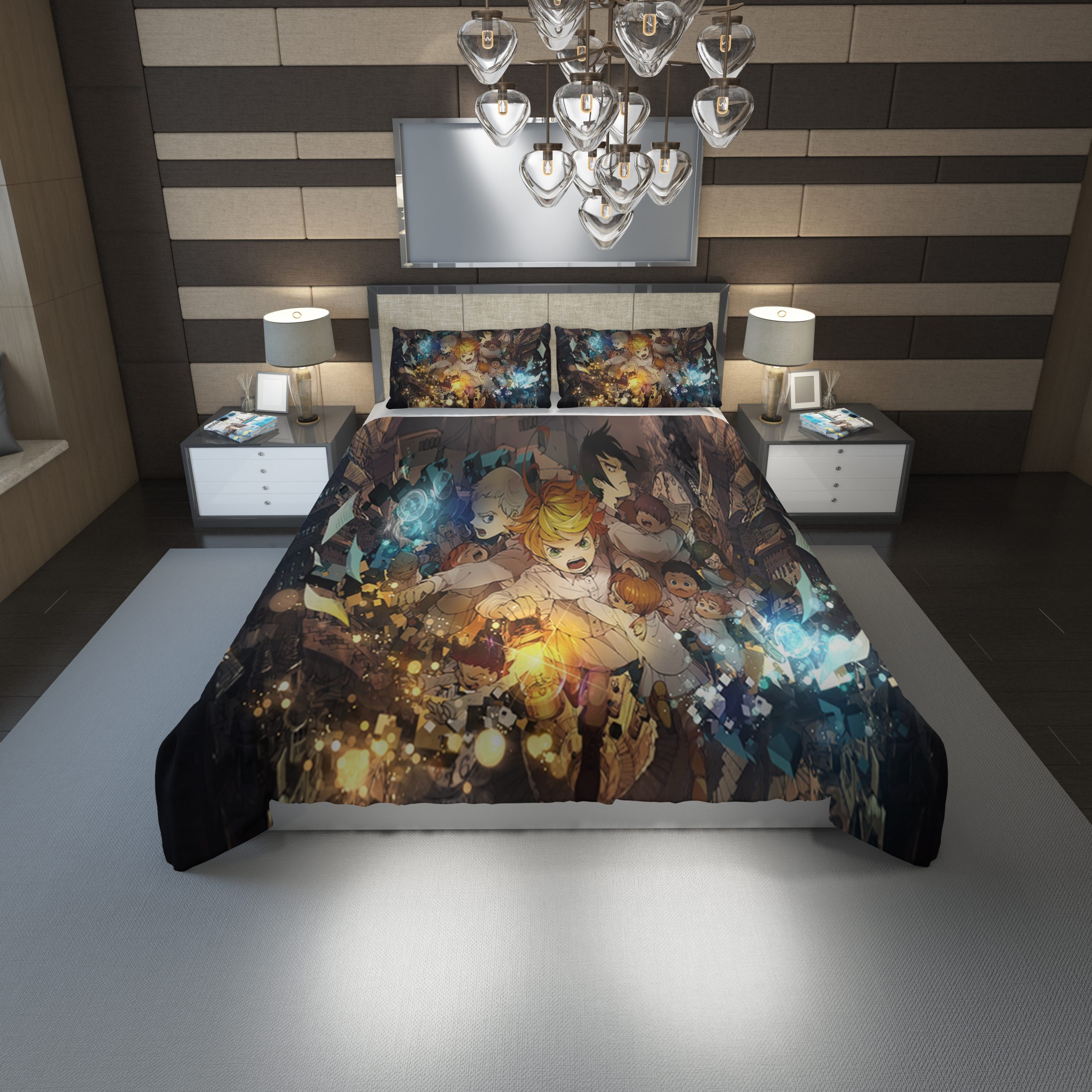 The Promised Neverland Duvet Cover and Pillowcase Set Bedding Set 1151 The Promised Neverland Duvet Cover and Pillowcase Set Bedding Set 1151