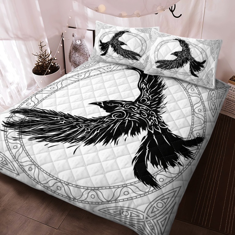 The-Ravens-Of-Odin-Quilt-Bedding-Set-2