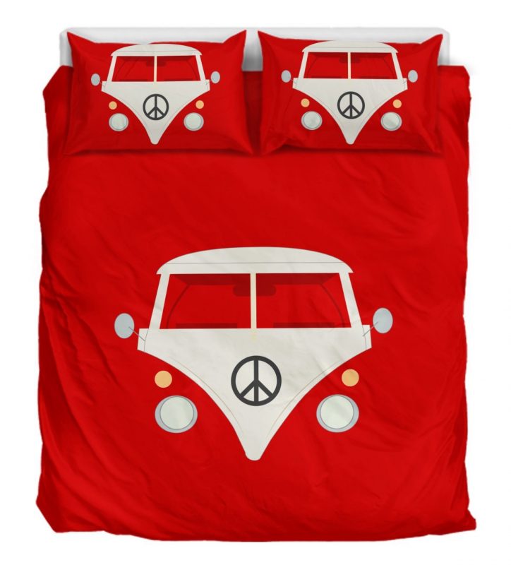 The Red Van Duver Duvet Cover and Pillowcase Set Bedding Set The Red Van Duver Duvet Cover and Pillowcase Set Bedding Set