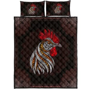 The Rooster Vintage All Over Printed Bedding Set