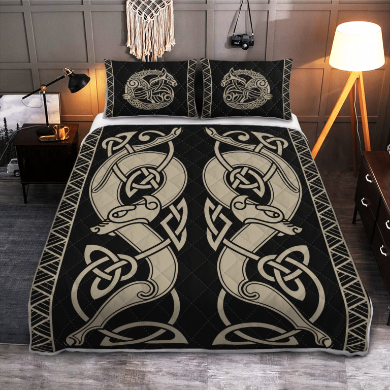 The-Sons-Of-Fenrir-Skoll-And-Hati-Quilt-Bedding-Set-1