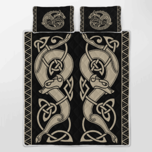 The Sons Of Fenrir Skoll And Hati Quilt Bedding Set