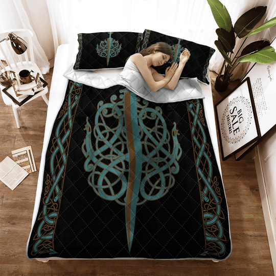 The Ulfberht Swords Viking Quilt Bedding Set The Ulfberht Swords Viking Quilt Bedding Set