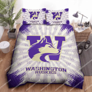 The Washington Huskies Football Team All Over Print Bedding Set