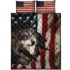 The Wolf In American Flag All Over Print Bedding Set