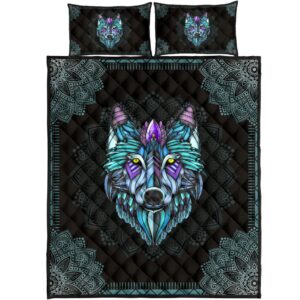 The Wolf In The Night Mandala All Over Print Bedding Set