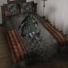 Thin Green Live American Flag Honor Military Bedding Set