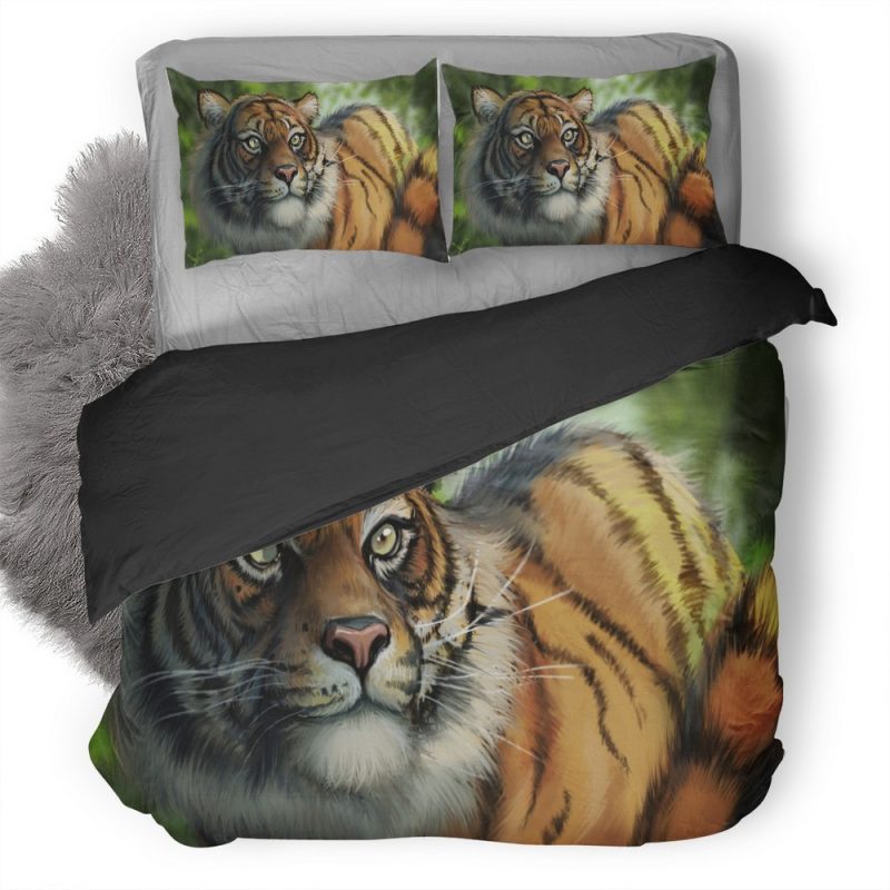 Tiger Digital Artwork Zy Duvet Cover and Pillowcase Set Bedding Set Tiger Digital Artwork Zy Duvet Cover and Pillowcase Set Bedding Set